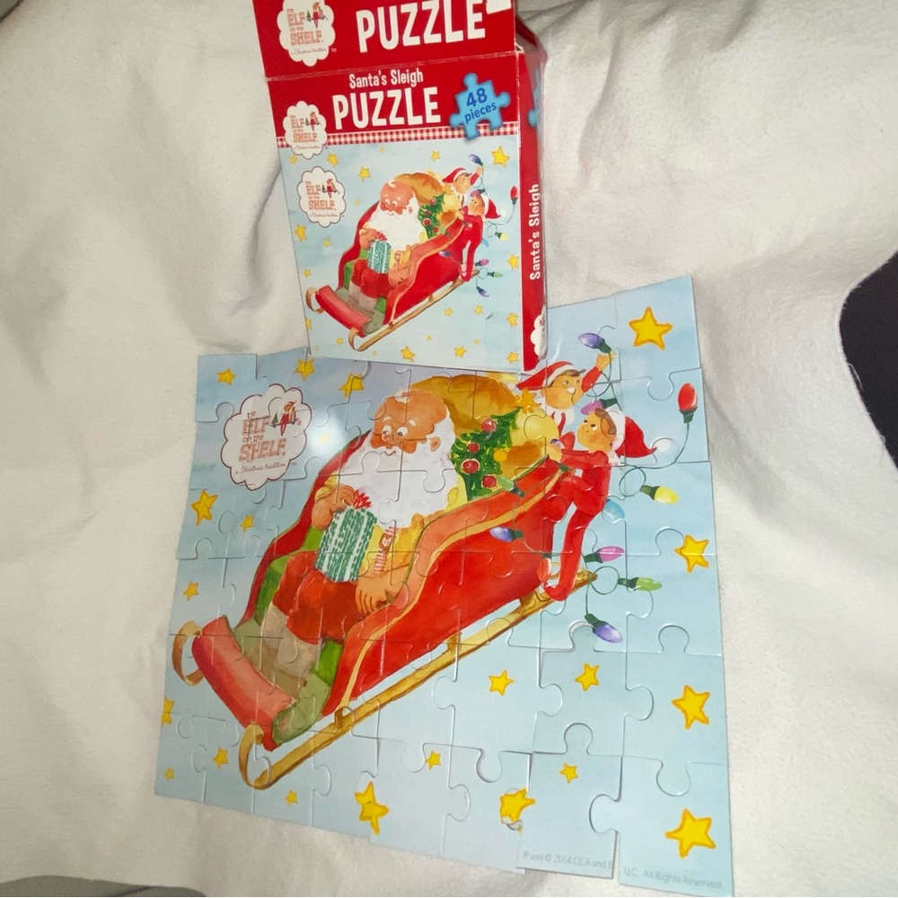 Elf on the shelf puzzle Santa's Sleigh 48 pieces